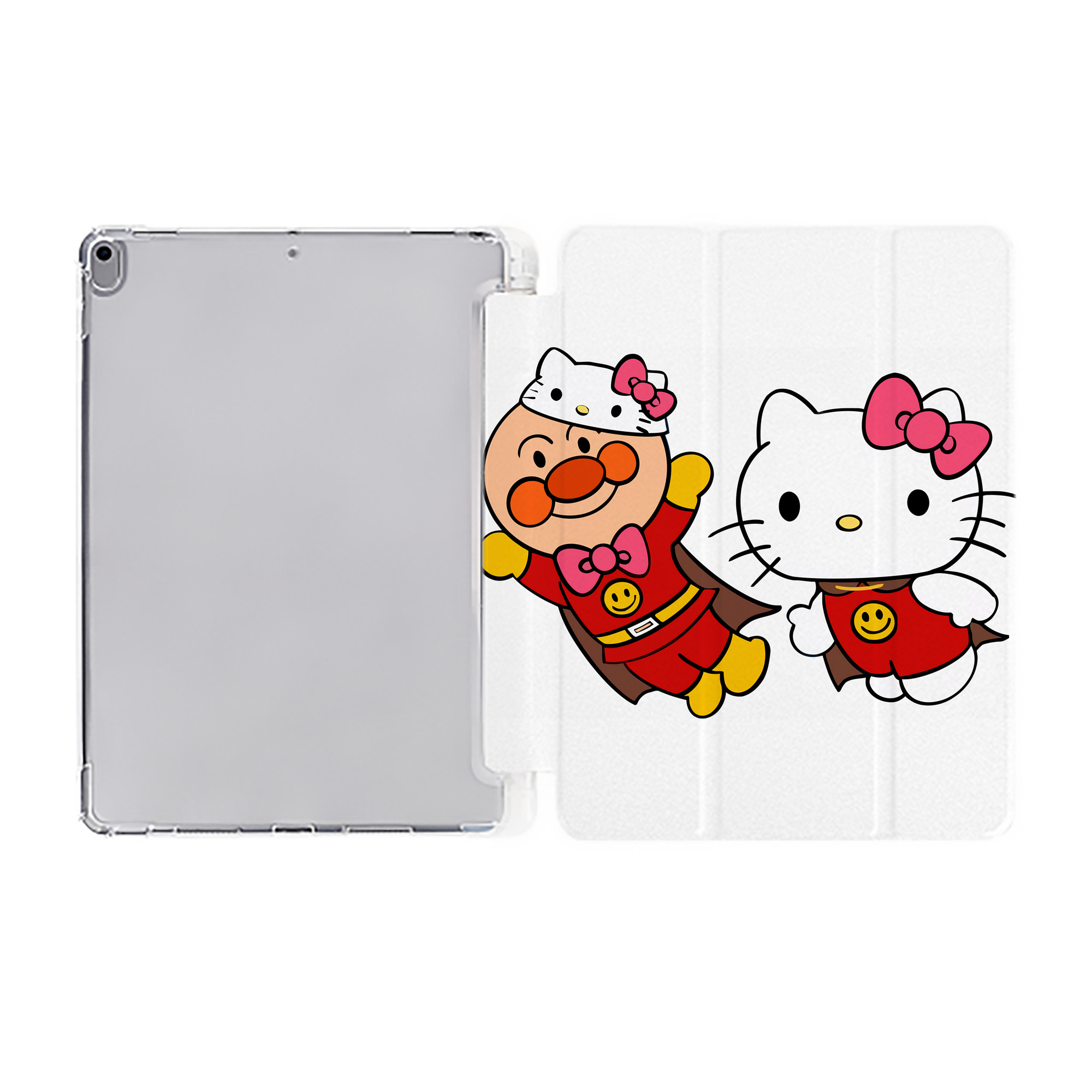 （画像用） アンパンマン Anpanman IPad ケース ペン収納付き 三つ折りスタンド PUレザー×シリコン 対応機種9.5/10.5/10.9インチ